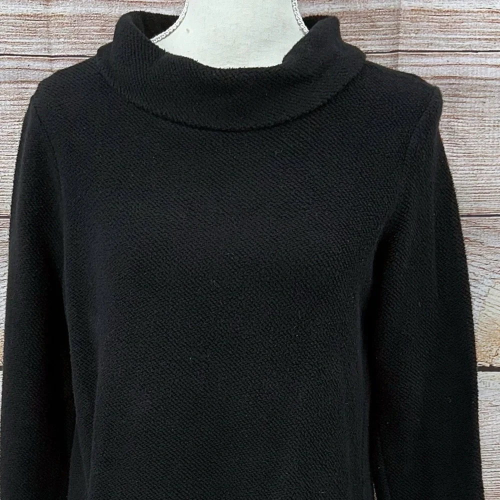 J. Crew Mercantile Black Pullover Mock Neck Sweatshirt Size S